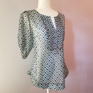 41 Hawthorn Stitch Fix Geo Print Blouse